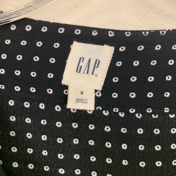Gap Black & White Patterned Wrap Blouse - Picture 5 of 6